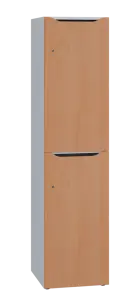 DOMINOU 42 úložná skříň 2-boxová, 1817x450x400 mm, korpus bílý, dvířka buk royal